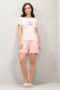 Scoop Neck Sleep Tee - Happy Vibes Print thumbnail 6