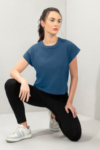 Essential Crop Top - Blue Horizon thumbnail 5