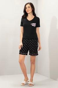 V-Neck Sleep Tee - Soul Wave Print thumbnail 6