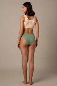 Easy Slip-On Non-Padded Non-Wired Cotton Bra - Daisy Print thumbnail 6