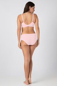 Chic Smooth Non-Padded Non-Wired Minimizer Bra - Pink Dogwood thumbnail 6