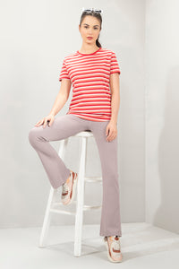 Essential Stripe Tee - Coral Stripes thumbnail 6