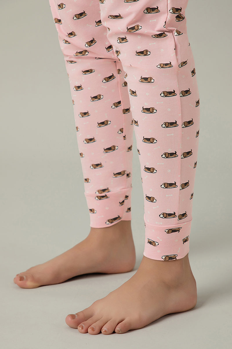 Sleep Joggers Set - Puppy Love Print