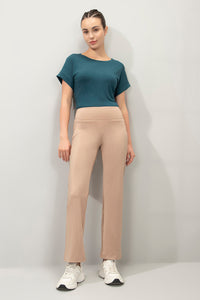 Flaunt Flared Travel Pants - Warm Toupe thumbnail 6