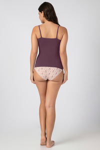Modal Lace Camisole - Eggplant thumbnail 6