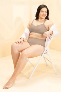 Contoured Comfort Non-Padded Non-Wired Support Bra - Seasame thumbnail 6