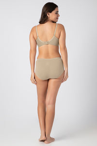 Chic Smooth Non-Padded Non-Wired Minimizer Bra - Sandalwood thumbnail 6