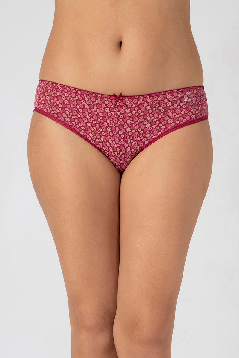 Lace Edge Bikini Panty (Pack of 2 Prints & Colors May Vary) - Mixed Assorted