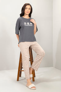 Lounge Laze PJ Set - Brown Puppy Print thumbnail 6