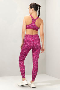 Energize Medium Impact Round Neck Sports Bra - Mosaic Print thumbnail 6