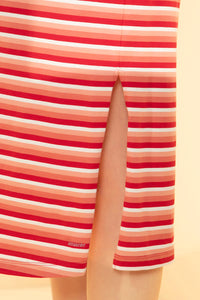 Lounge Laze Dress - Coral Stripes thumbnail 6