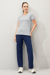 Energize Short Sleeve V-Neck Active T-Shirt - Dawn Blue thumbnail 7