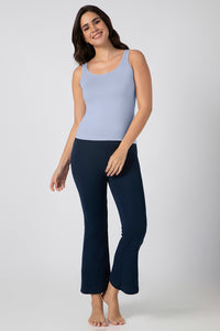 Broad Straps Body Hugging Modal Vest - Halogen Blue thumbnail 7
