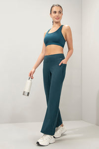 Flaunt Flared Travel Pants - Reflecting Pond thumbnail 7