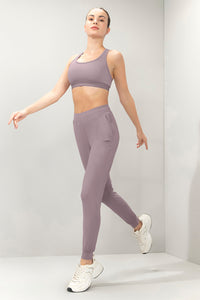 Energize Medium Impact Round Neck Sports Bra - Purple Dove thumbnail 7