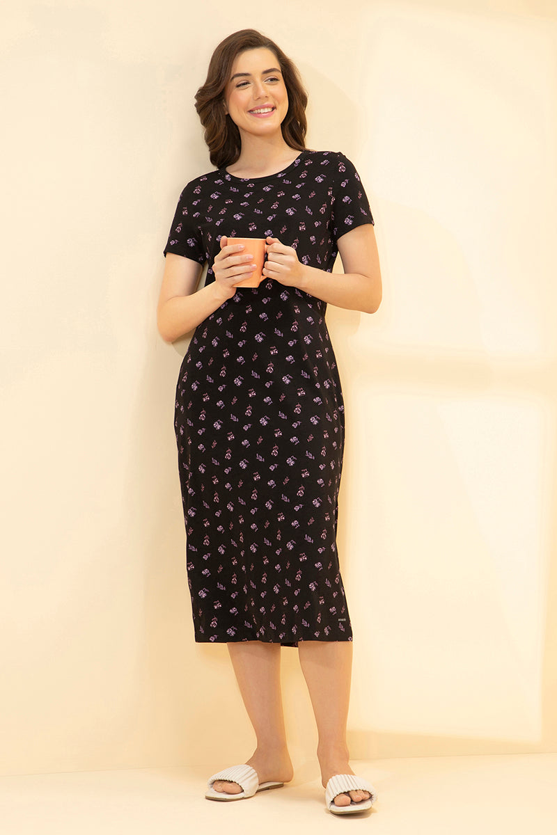 Lounge Laze Dress - Orchid Floral Print - Image 7 of 7