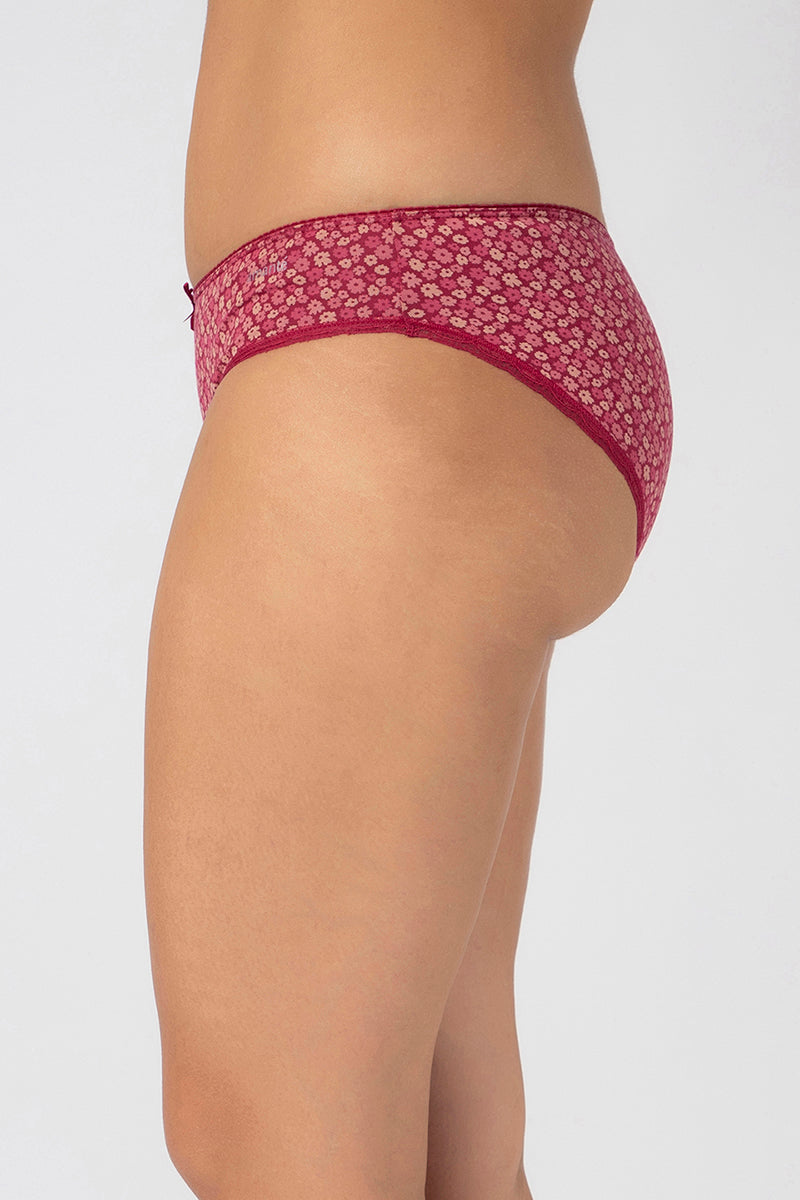 Lace Edge Bikini Panty (Pack of 2 Prints & Colors May Vary) - Mixed Assorted