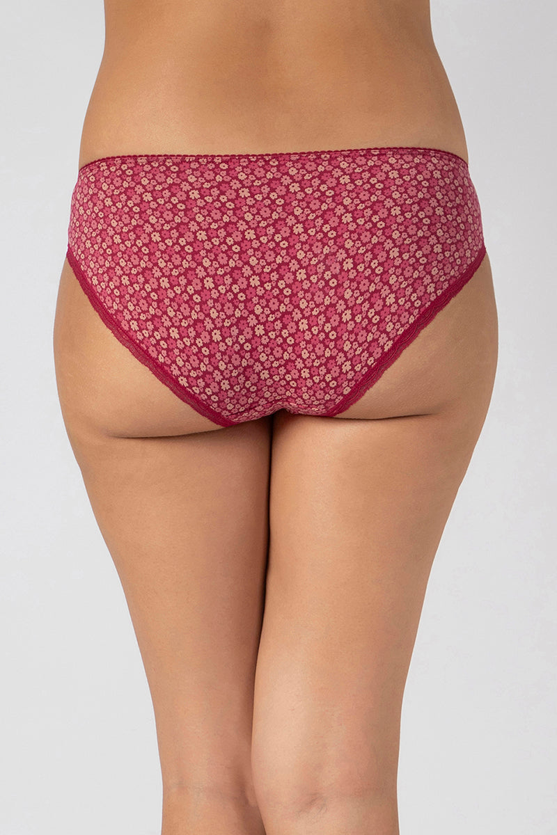 Lace Edge Bikini Panty (Pack of 2 Prints & Colors May Vary) - Mixed Assorted