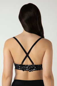 Femme Lace Padded Wired Multiway Bra - Black thumbnail 8