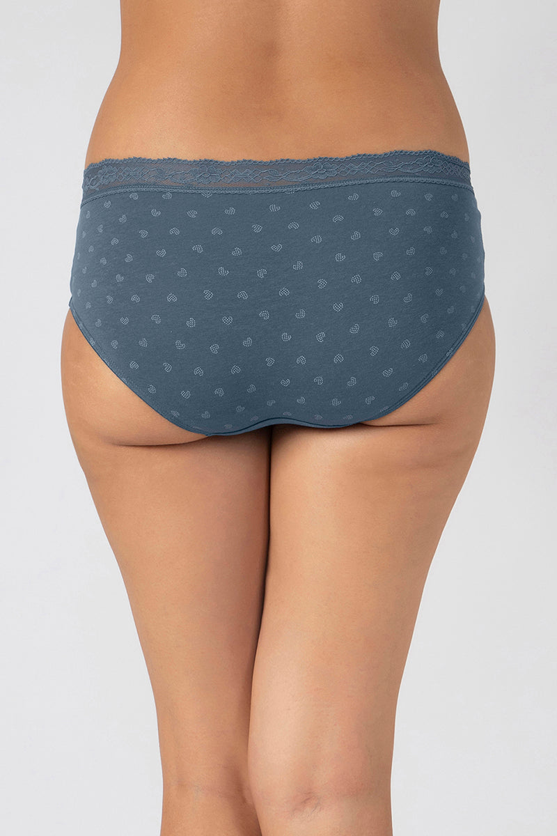 Lace Waistband Hipster Panty (Pack of 2 Prints & Colors May Vary) - Mixed Assorted