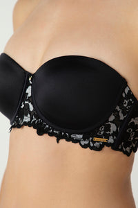 Femme Lace Padded Wired Multiway Bra - Black thumbnail 9