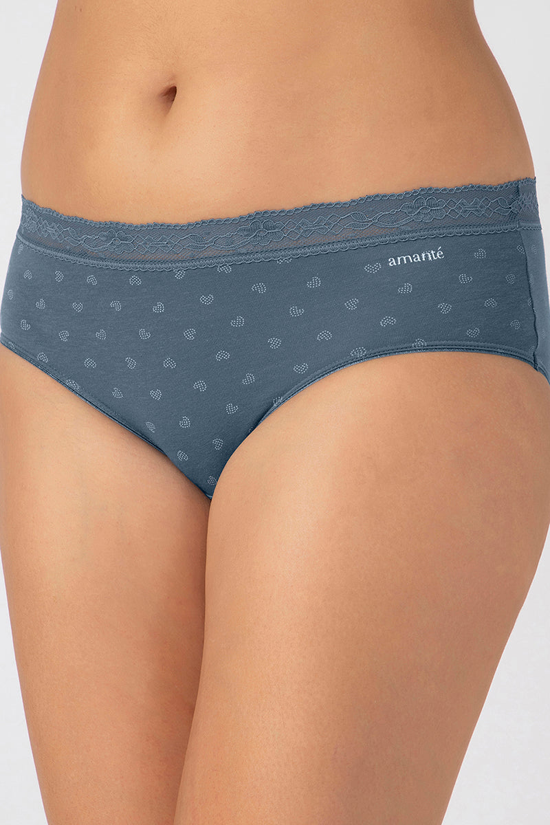 Lace Waistband Hipster Panty (Pack of 2 Prints & Colors May Vary) - Mixed Assorted