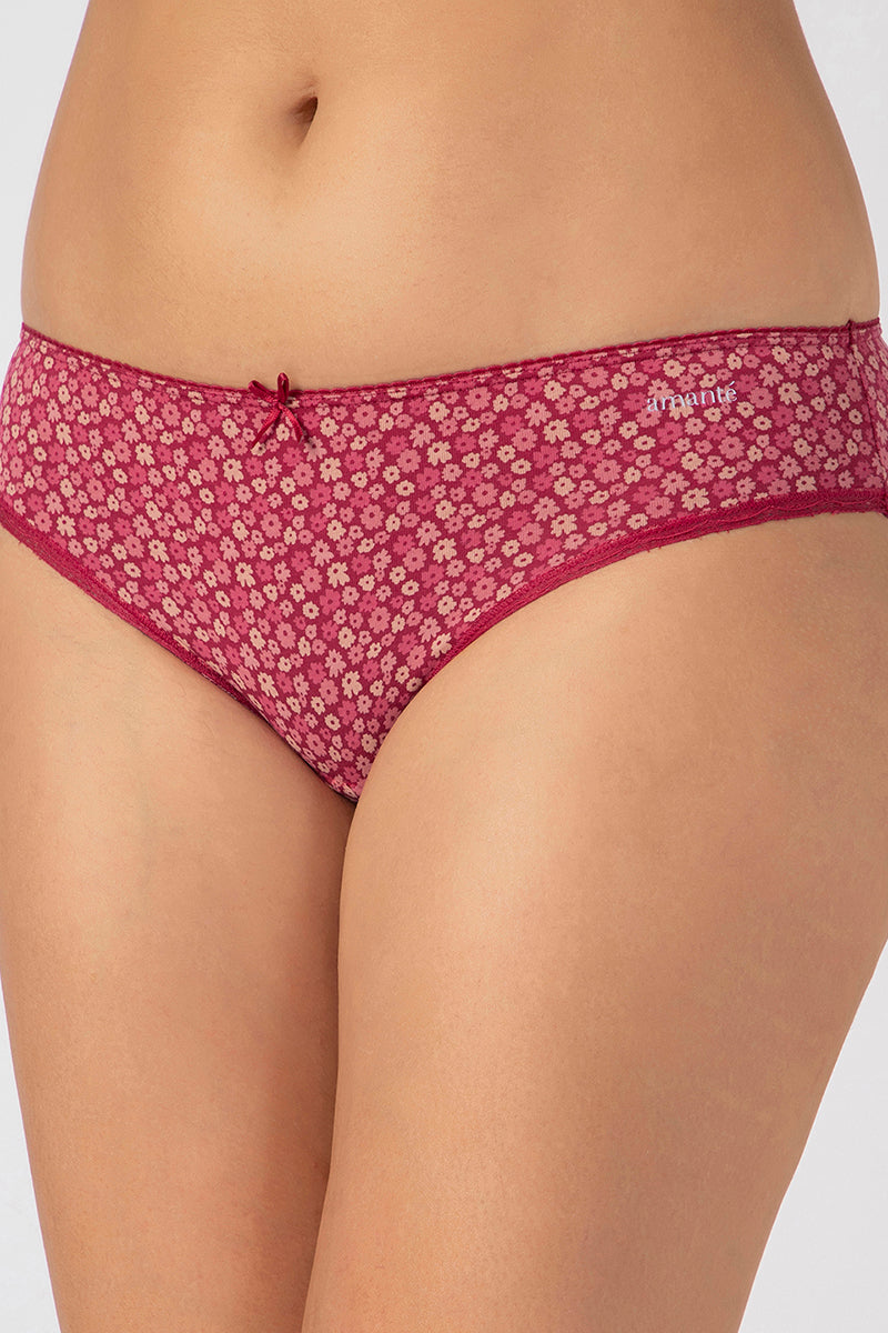 Lace Edge Bikini Panty (Pack of 2 Prints & Colors May Vary) - Mixed Assorted