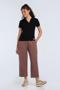 Classic Rib Polo Tee - Black thumbnail 6