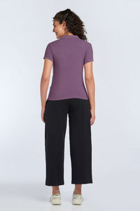 Classic Rib Polo Tee - Grape Jam thumbnail 4