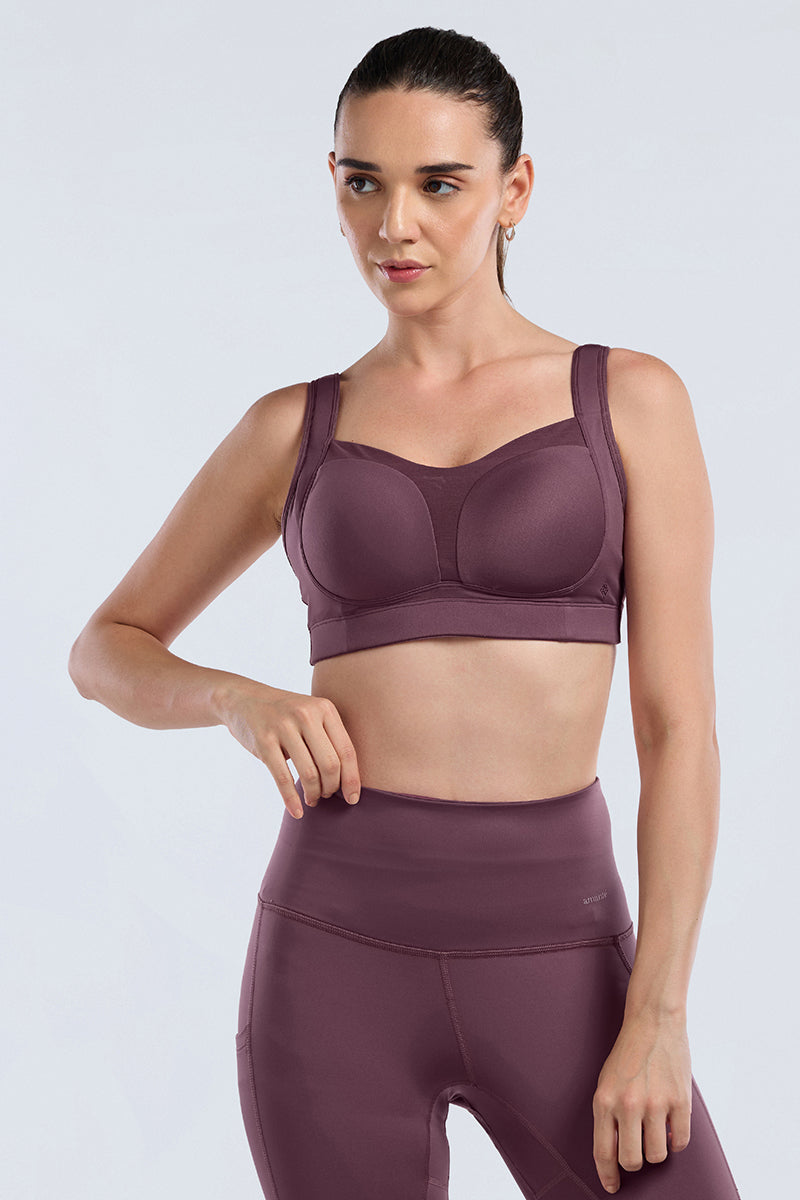 Run-Train Pro Bra - EggPlant - Image 1 of 6