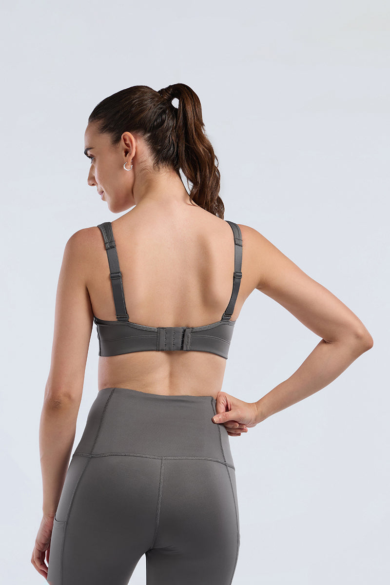 Run-Train Pro Bra - Granite Grey - Image 5 of 6