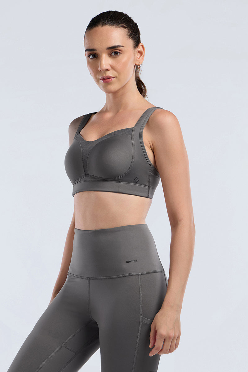 Run-Train Pro Bra - Granite Grey - Image 2 of 6