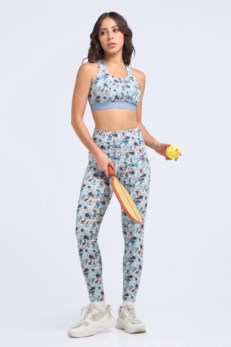 Motion Flex Sports Bra - Marble Twist Print