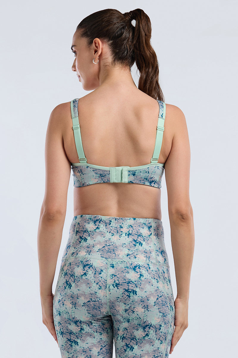 Motion Flex Sports Bra - Marble Twist Print - Image 3 of 5