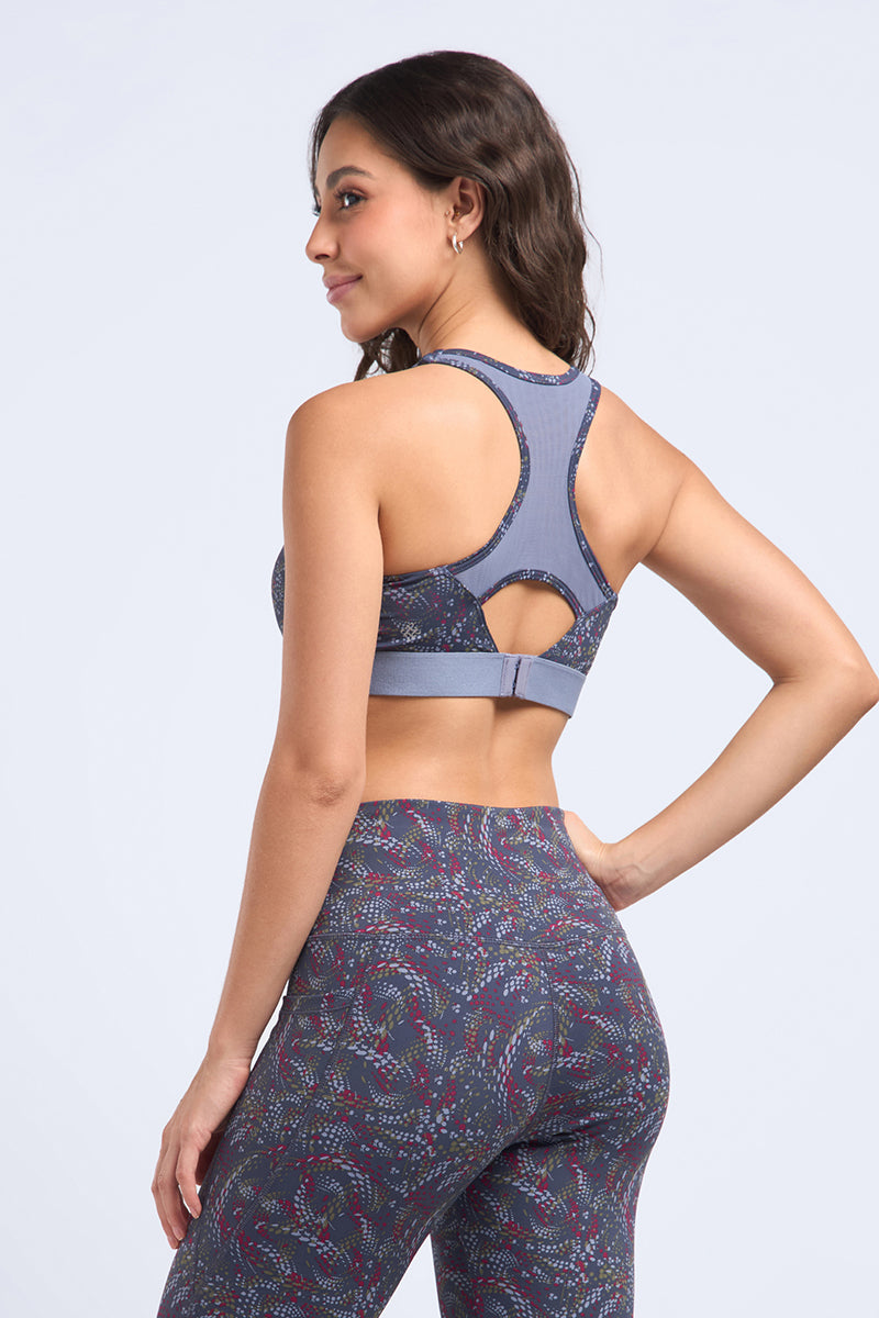 Motion Flex Sports Bra - Glam Swirl Print