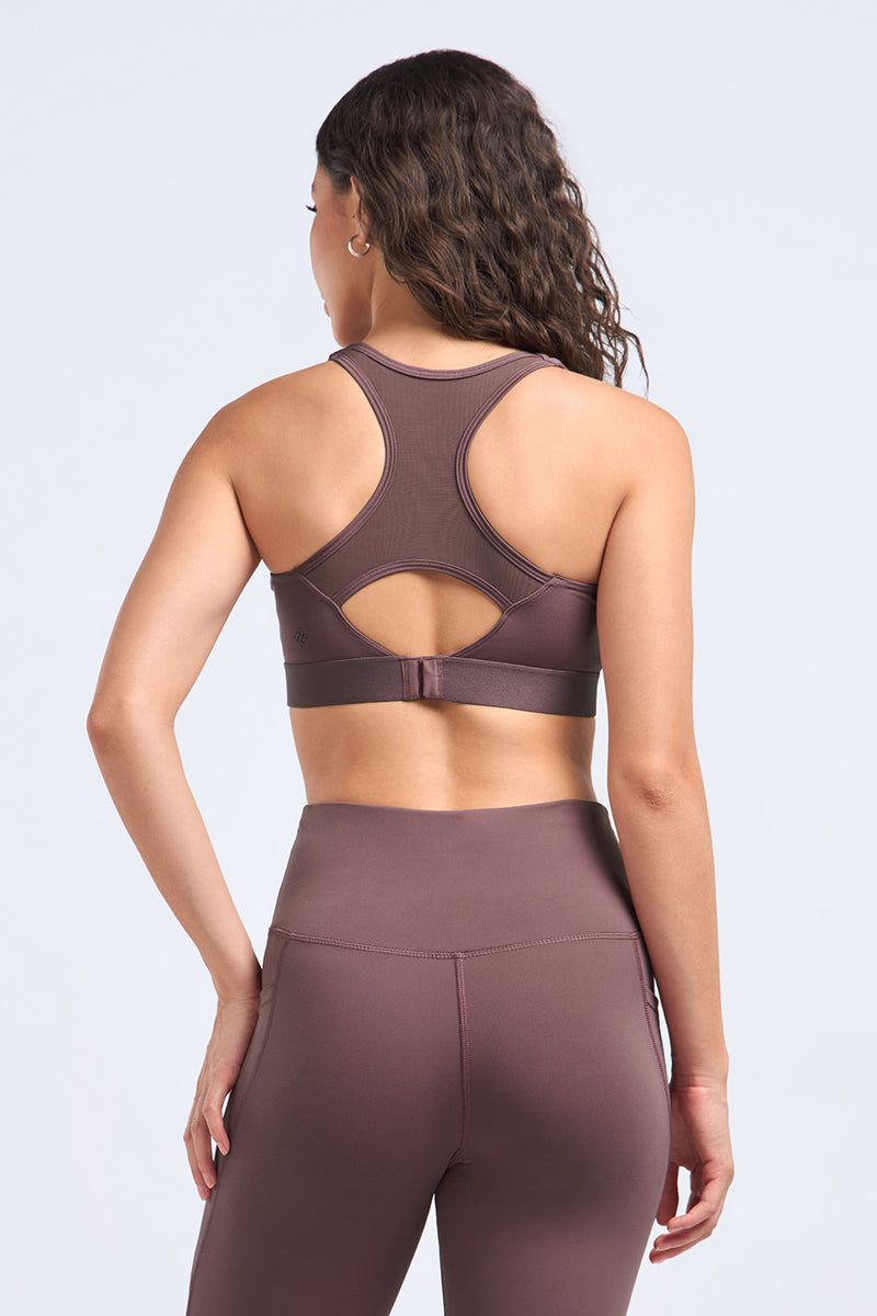 Motion Flex Sports Bra - Rose Brown - Image 4 of 5