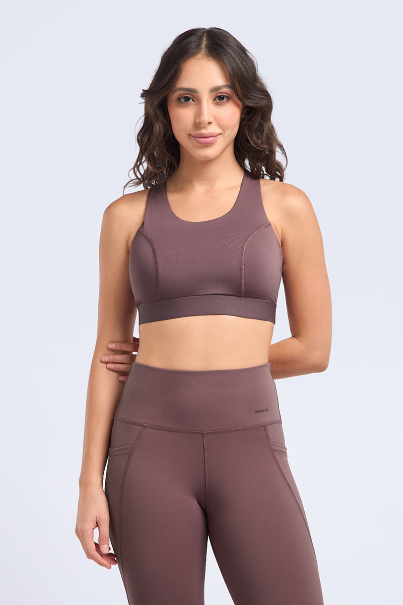 Motion Flex Sports Bra - Rose Brown - Image 1 of 5