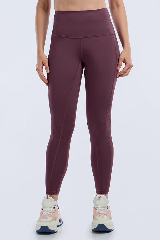 ENERGIZE PANELLED TIGHTS - EggPlant