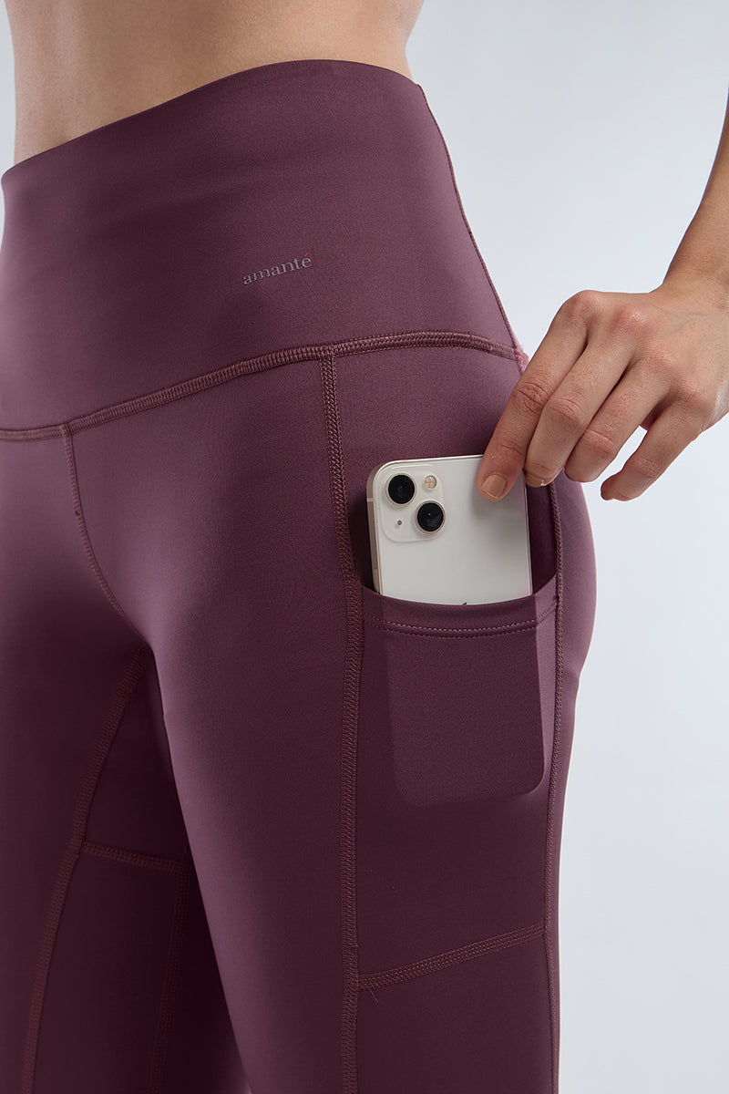ENERGIZE PANELLED TIGHTS - EggPlant - Image 4 of 7