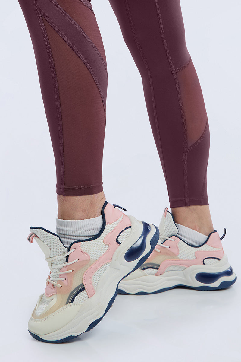 ENERGIZE PANELLED TIGHTS - EggPlant - Image 5 of 7