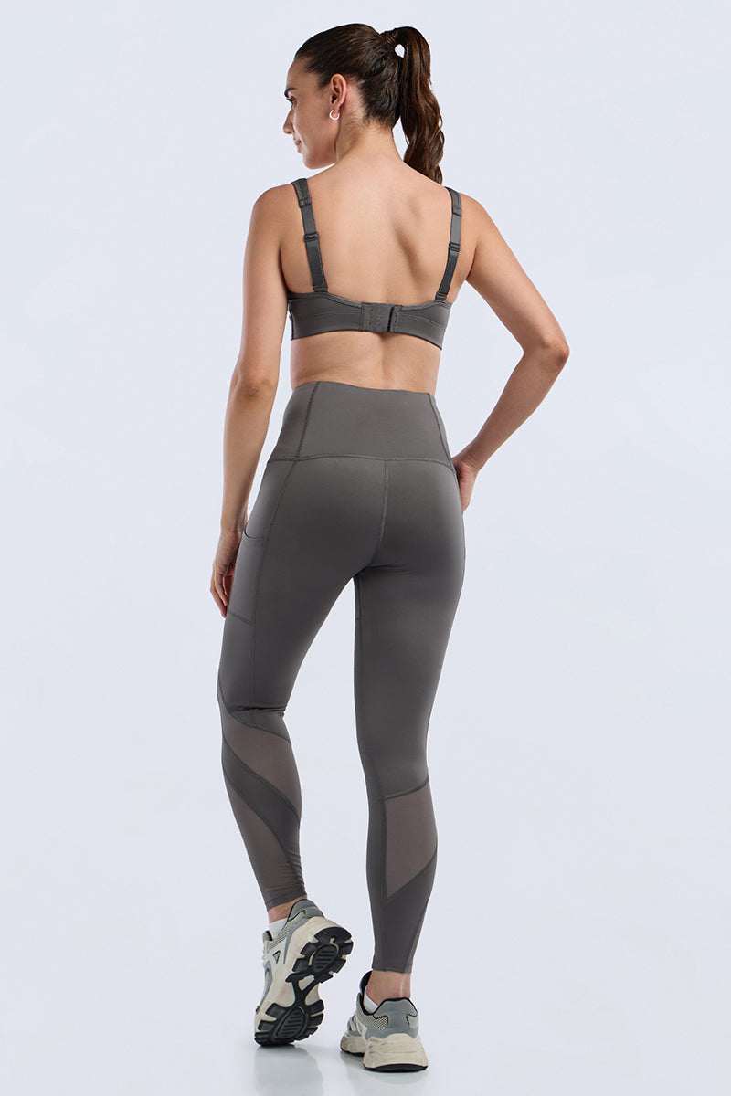ENERGIZE PANELLED TIGHTS - Granite Gray - Image 7 of 9