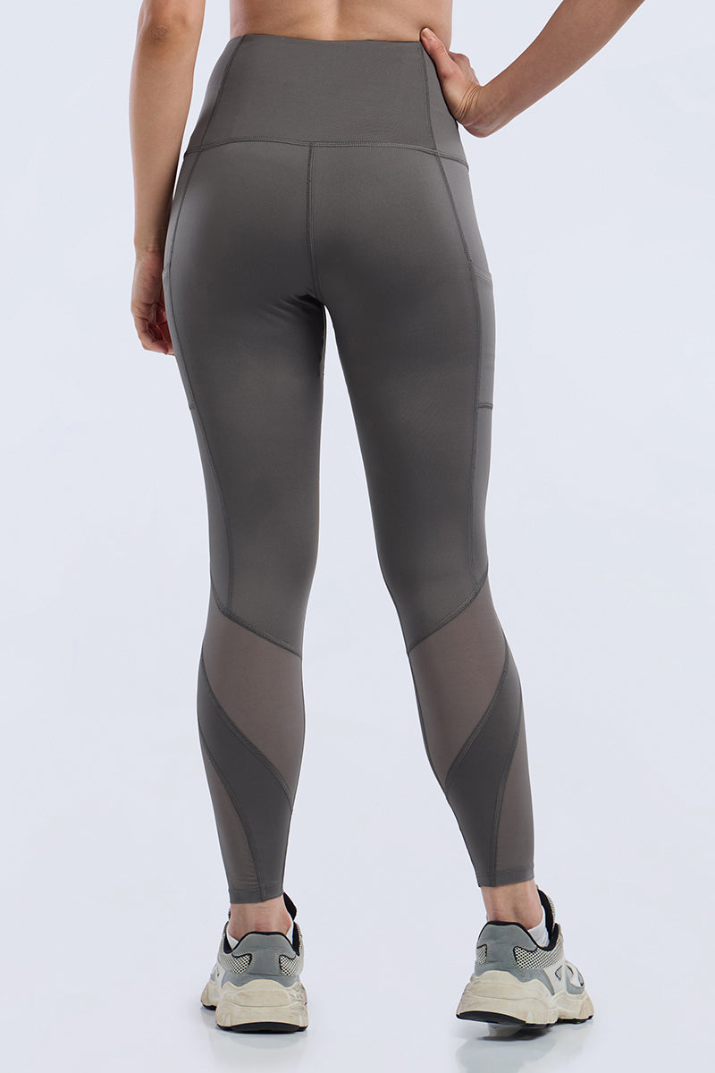 ENERGIZE PANELLED TIGHTS - Granite Gray - Image 3 of 9