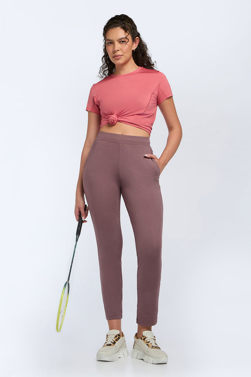 ENERGIZE FLEXI TRACK PANT - Rose Brown