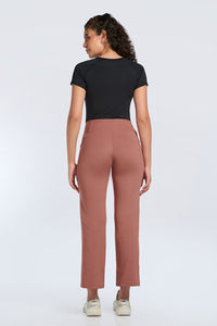 FLAUNT FLARED TRAVEL PANTS - Brick Dust thumbnail 5