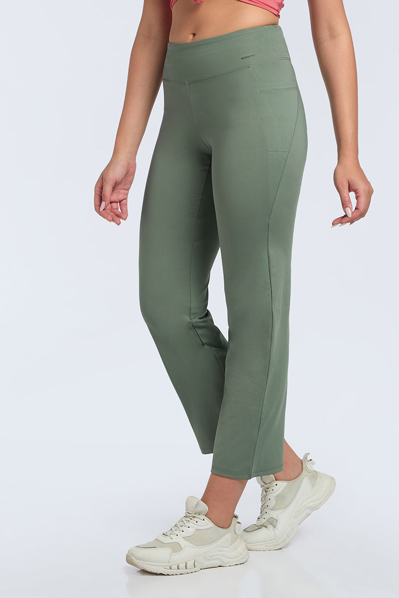 FLAUNT FLARED TRAVEL PANTS - Sea Spray