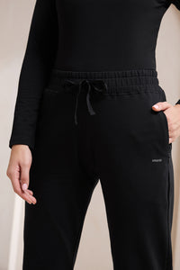 Terry Chic Track Pants - Black thumbnail 4