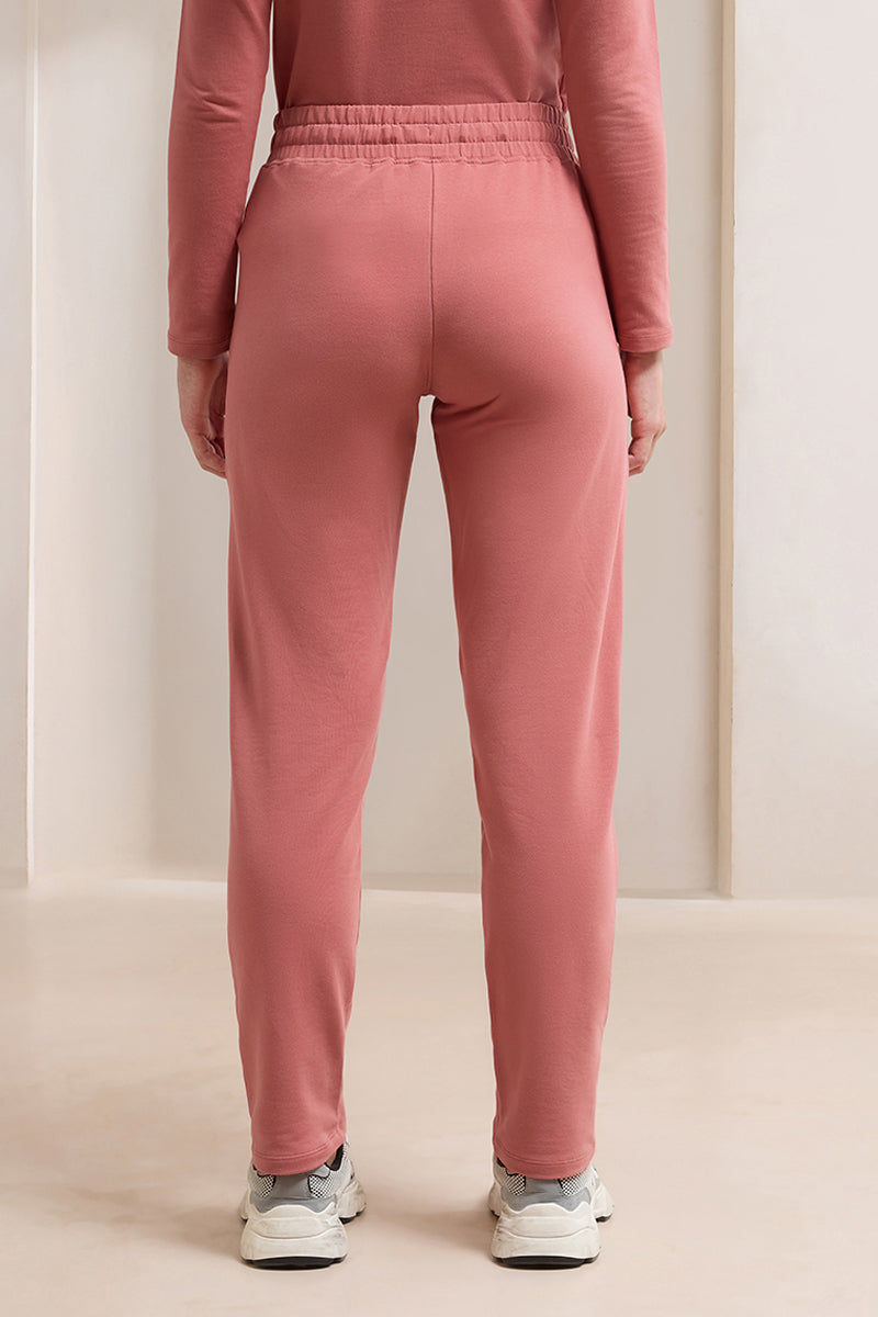 Terry Chic Track Pants - Dusty Cedar