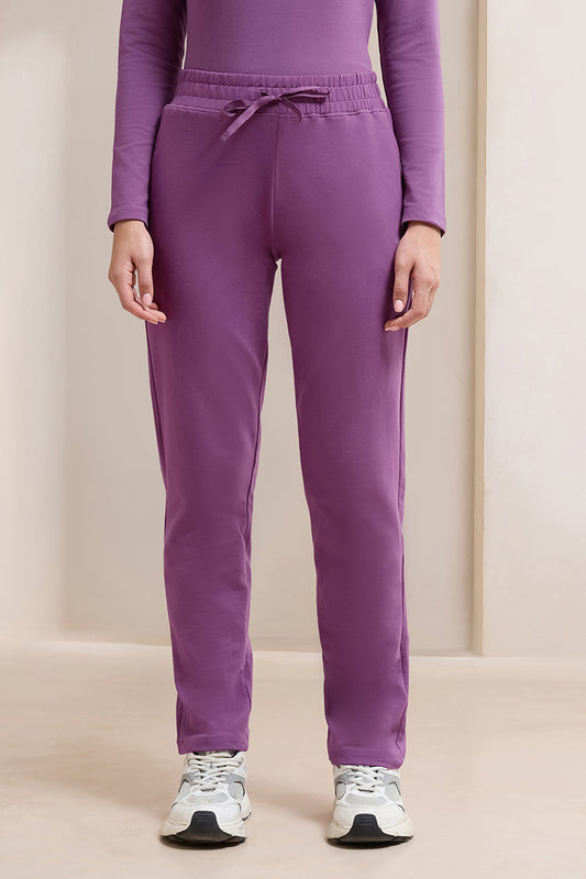 Terry Chic Track Pants - Grape Kiss