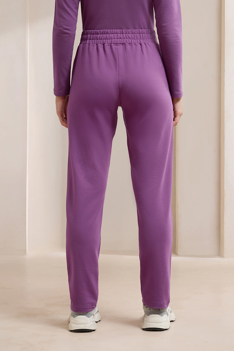 Terry Chic Track Pants - Grape Kiss