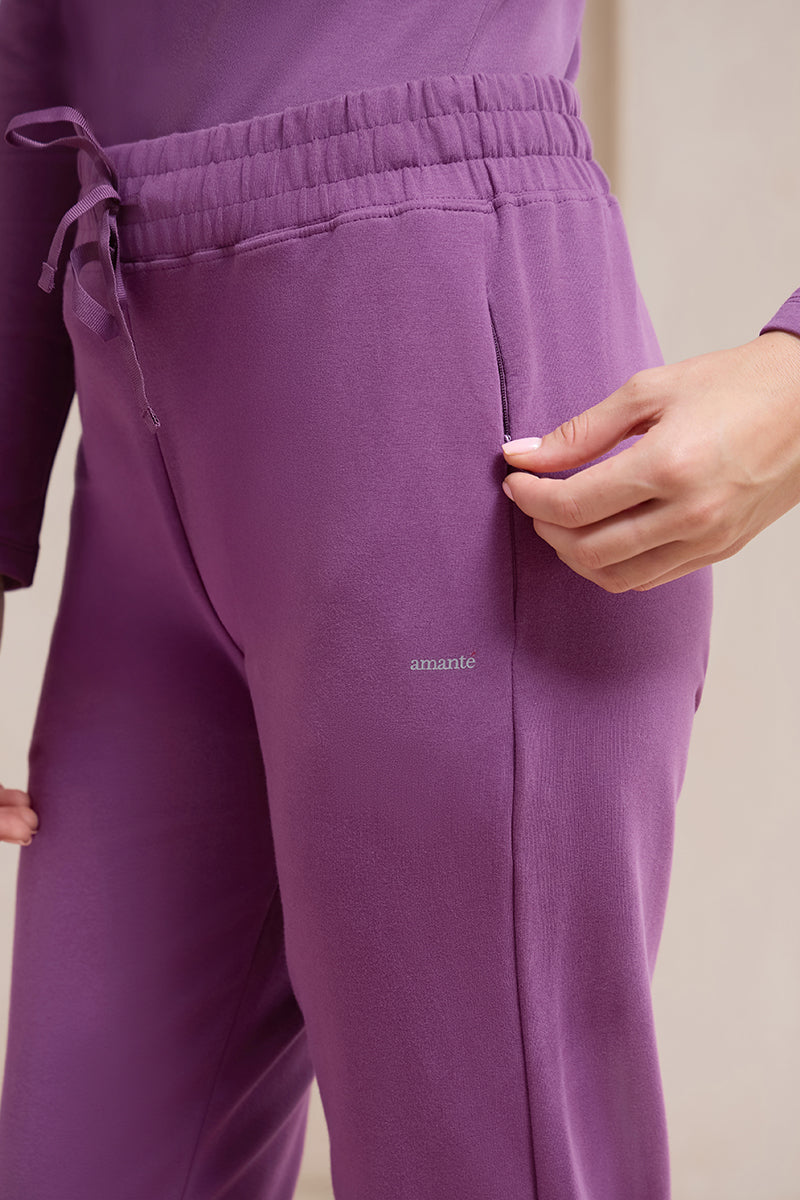 Terry Chic Track Pants - Grape Kiss - Image 5 of 6